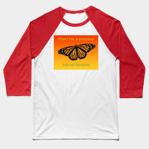 Save our Monarch Baseball T-Shirt by FlyingLilly